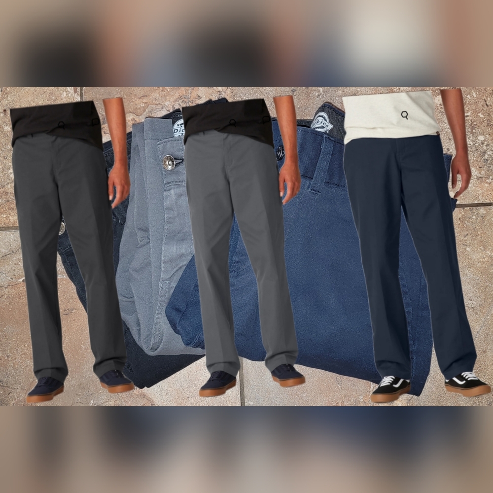 Dickies Gray and Red Skateboarding Pants
